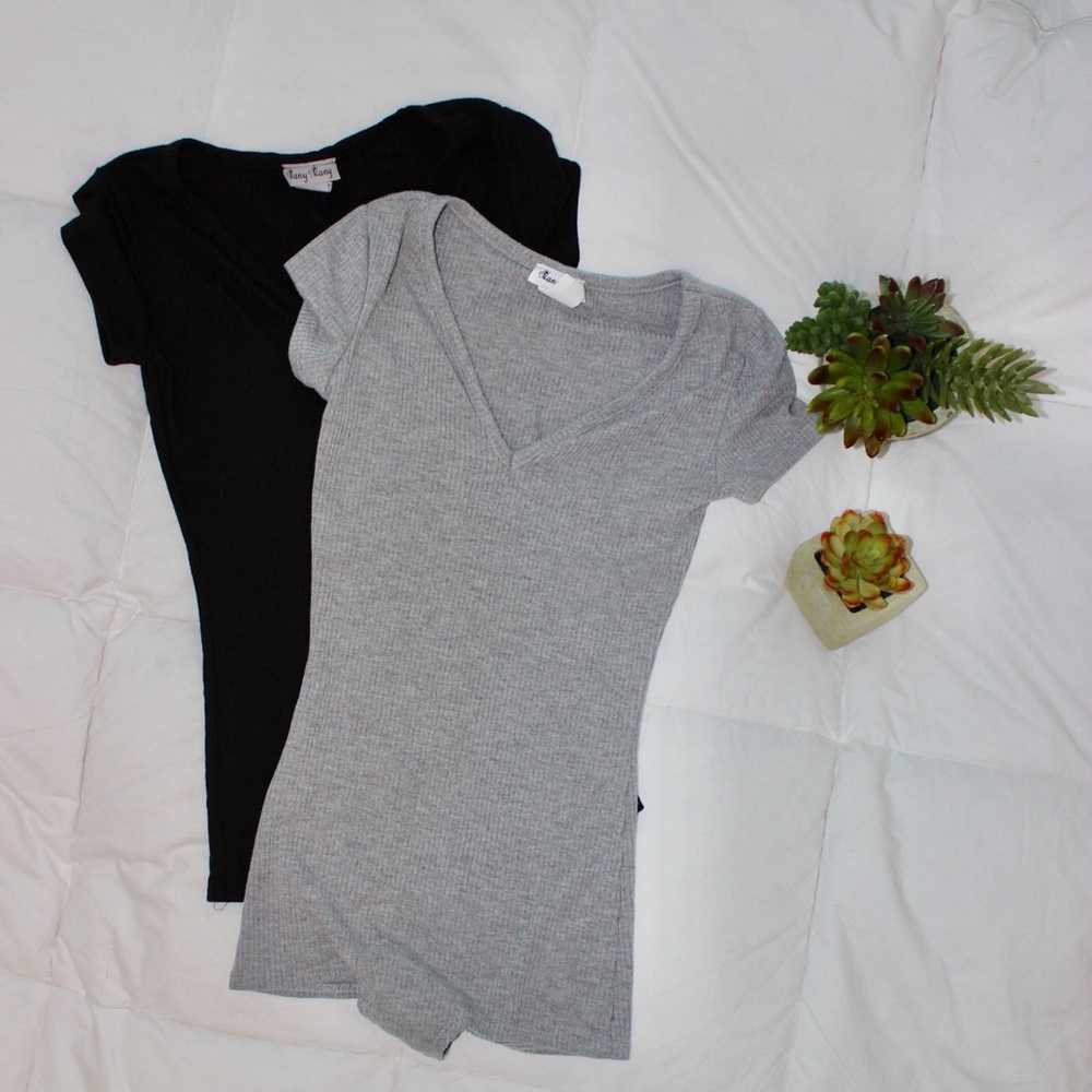 🔴 BLACK AND GRAY BODYSUITS